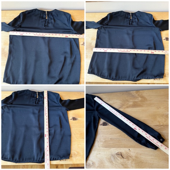 VINCE WRAP STYLE BLOUSE TOP LONG SLEEVE FLOWY HOLIDAY PARTY ROMANTIC SILKY - Picture 9 of 9